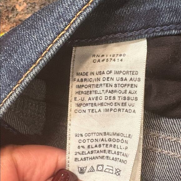 NWOT True Religion Cora Straight Leg Patched Jeans Size 29 - Picture 14 of 15